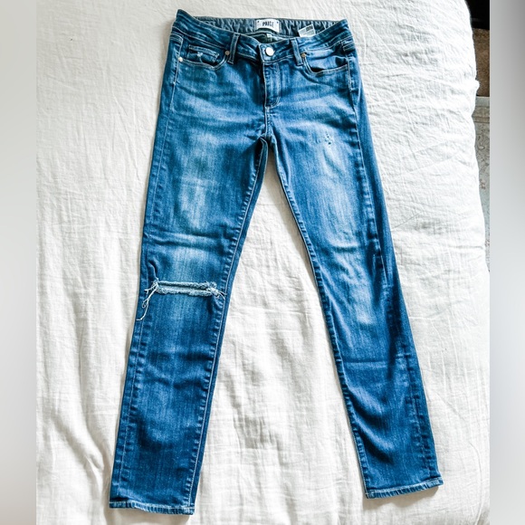 PAIGE Skyline Ankle Peg Jeans, Size 28 - Picture 3 of 8